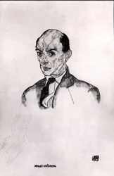 Ein Porträt von Arnold Schönberg (1874-1951) 1917